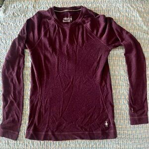 Smartwool Red Fitted Long Sleeve Hoodie